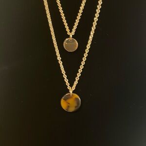 J. Crew Gold Tone Two-Layer Necklace - EUC
